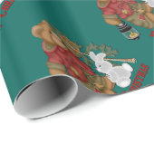 Vrij kerstcadeaupapier met Beer Cadeaupapier (Rol Hoek)