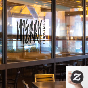 Vrij kerstfeestdag Modern Typografievenster Raamsticker