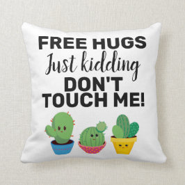 Vrij knuffelende cactussen raak me niet aan Sarcas Kussen