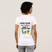 Vrij knuffelende cactussen raak me niet aan Sarcas T-shirt (Achterkant volledig)