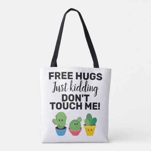 Vrij knuffelende cactussen raak me niet aan Sarcas Tote Bag (Achterkant)