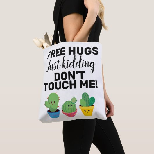 Vrij knuffelende cactussen raak me niet aan Sarcas Tote Bag (Dichtbij)