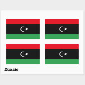 Vrij Libië vlag Rechthoekige Sticker (Vel)