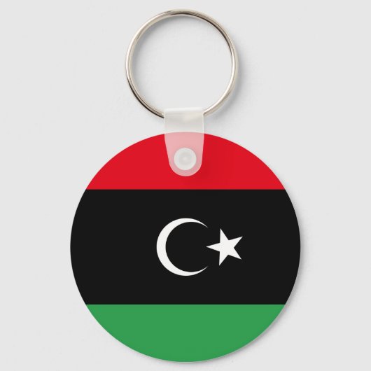 Vrij Libië vlag Sleutelhanger (Voorkant)