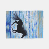 Vrij lopen door het Zee schilderen Fleece Deken (Voorkant (Horizontaal))