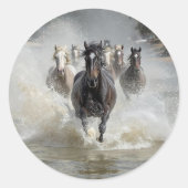 Vrij lopen ronde sticker (Voorkant)