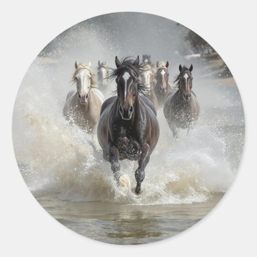 Vrij lopen ronde sticker (Voorkant)