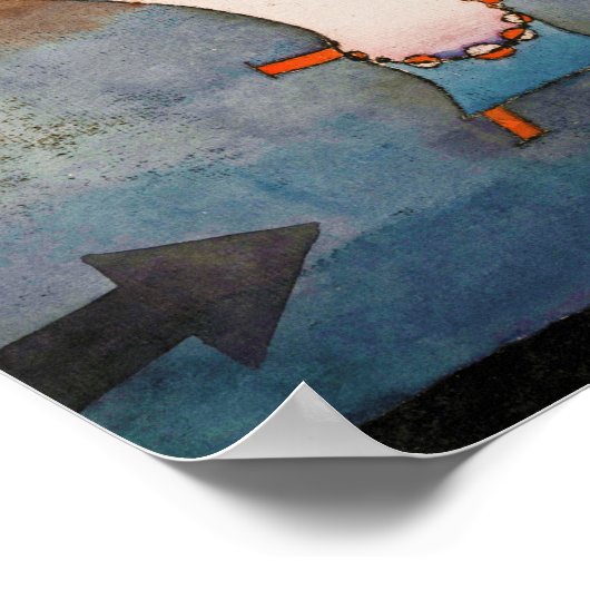 Vrij meisje, Klee Poster (Hoek)