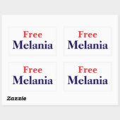 Vrij Melania Rechthoekige Sticker (Vel)