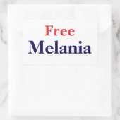 Vrij Melania Rechthoekige Sticker (Tas)