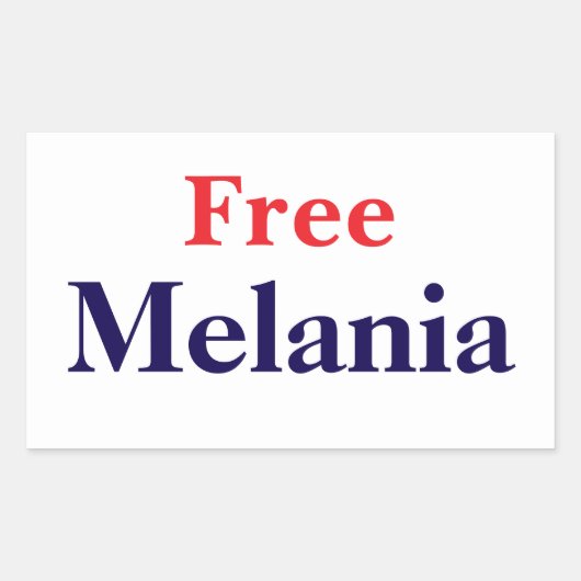 Vrij Melania Rechthoekige Sticker (Voorkant)