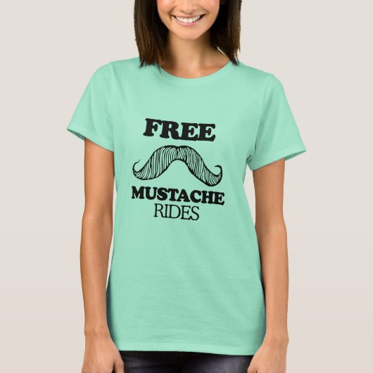 VRIJ MUSTACHE RIDES T-shirt (Voorkant)
