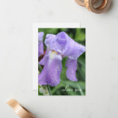 Vrij natte iris. notitiekaartje (Voorkant / Achterkant in situ)