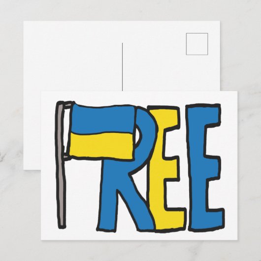 Vrij Oekraïne Briefkaart (Voorkant / Achterkant)