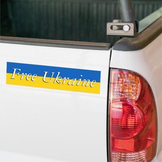 Vrij Oekraïne Bumpersticker (Op Truck)