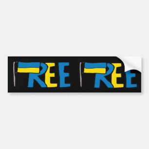 Vrij Oekraïne Bumpersticker
