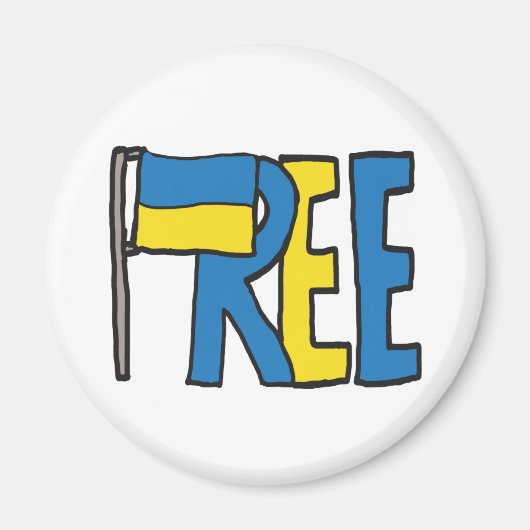 Vrij Oekraïne Magneet (Voorkant)