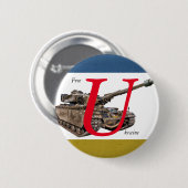 Vrij Oekraïne Ronde Button 5,7 Cm (Voorkant /achterkant)