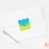Vrij Oekraïne Vierkante Sticker (Envelop)