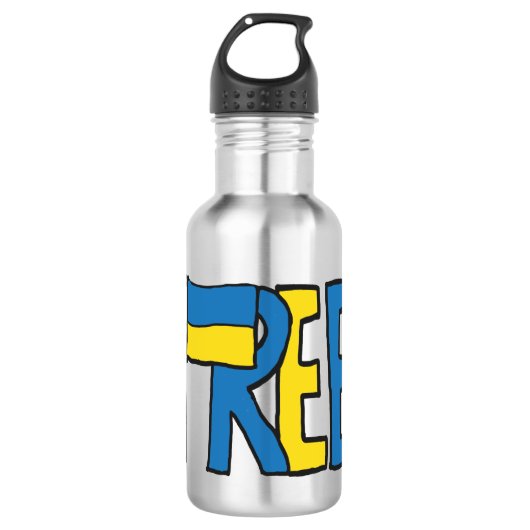 Vrij Oekraïne Waterfles (Voorkant)