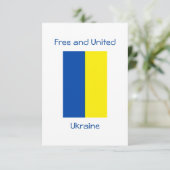 vrij oekraïne-Wenskaart Bedankkaart (Staand voorkant)