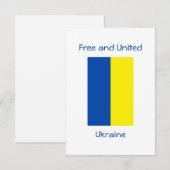 vrij oekraïne-Wenskaart Bedankkaart (Voorkant / Achterkant)