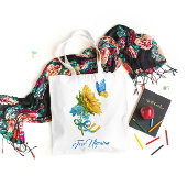  vrij Oekraïne - Zonnebloem en vlinder Tote Bag