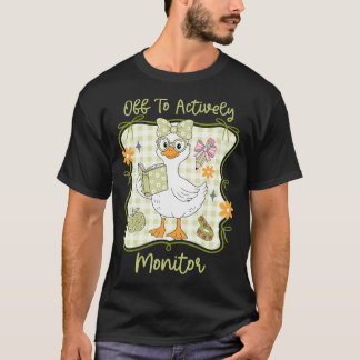 Vrij om actief toezicht te houden op grappige test t-shirt