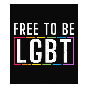 Vrij om LGBT Biseksueel Lesbisch Homoseksueel Prou Foto Afdruk