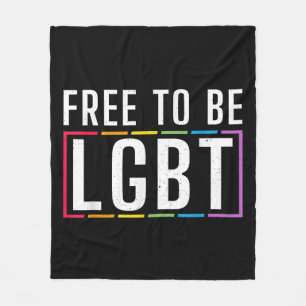 Vrij om LGBT Biseksueel Lesbisch Homoseksueel trot Fleece Deken