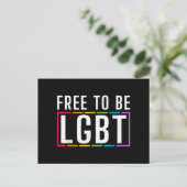 Vrij om LGBT biseksuele Gay Pride te zijn Briefkaart (Staand voorkant)