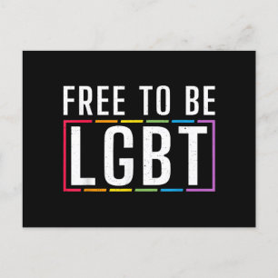 Vrij om LGBT biseksuele Gay Pride te zijn Feestdagenkaart