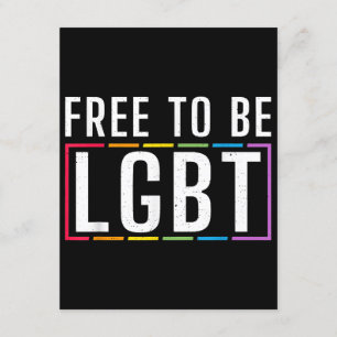 Vrij om LGBT biseksuele Gay Pride te zijn Informatiekaartje