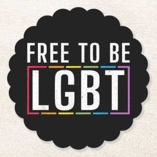 Vrij om LGBT biseksuele Gay Pride te zijn Kartonnen Onderzetters