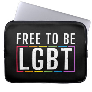 Vrij om LGBT biseksuele Gay Pride te zijn Laptop Sleeve
