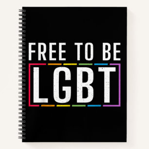 Vrij om LGBT biseksuele Gay Pride te zijn Notitieboek