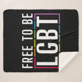 Vrij om LGBT biseksuele Gay Pride te zijn Sherpa Deken (Voorkant (horizontaal))