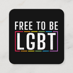 Vrij om LGBT biseksuele Gay Pride te zijn Vierkante Visitekaartje
