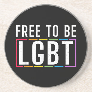 Vrij om LGBT biseksuele Gay Pride te zijn Zandsteen Onderzetter