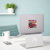 "Vrij om mezelf te zijn" Sticker (Laptop op bureau)