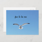 vrij om mij vogel te zijn tijdens de vlucht briefkaart (Voorkant / Achterkant)