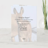 "Vrij om te roamen" - Wenskaart Kaart (Achterkant)