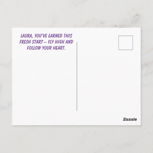 Vrij om te vliegen Kaart Scheiden (Achterkant)