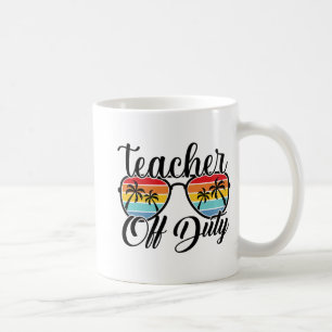Vrij op de laatste schooldag Zomer leraar modus va Koffiemok