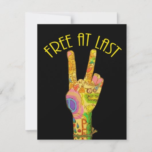 Vrij op het laatste feestje kaart (Voorkant)