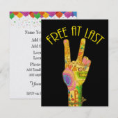 Vrij op het laatste feestje kaart (Voorkant / Achterkant)