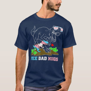 Vrij pa Hugs Dinosaur Rex Dad Trans LGBT Support T-shirt