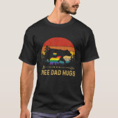 Vrij pa Hugs LGBT Pride Dad Beer Baby Retro Gift T-shirt (Voorkant)