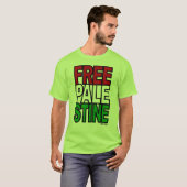 Vrij Palestijns blok T-shirt (Voorkant volledig)