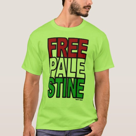 Vrij Palestijns blok T-shirt (Voorkant)